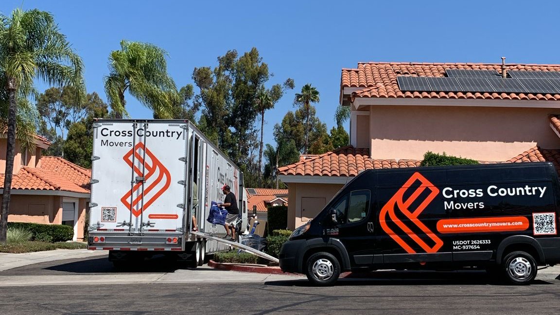 Cross Country Movers truck and van
