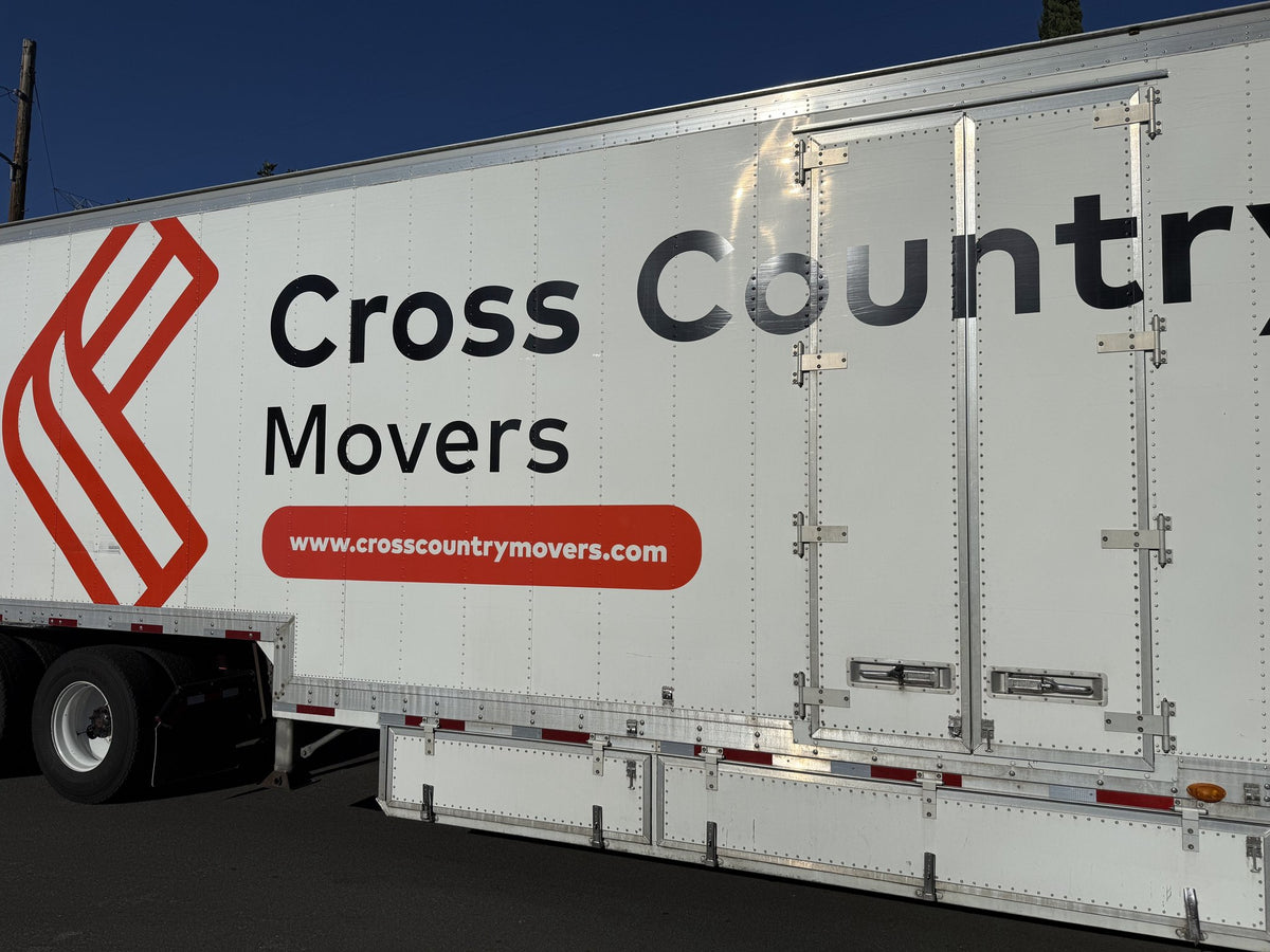 Cross Country Movers branded trailer
